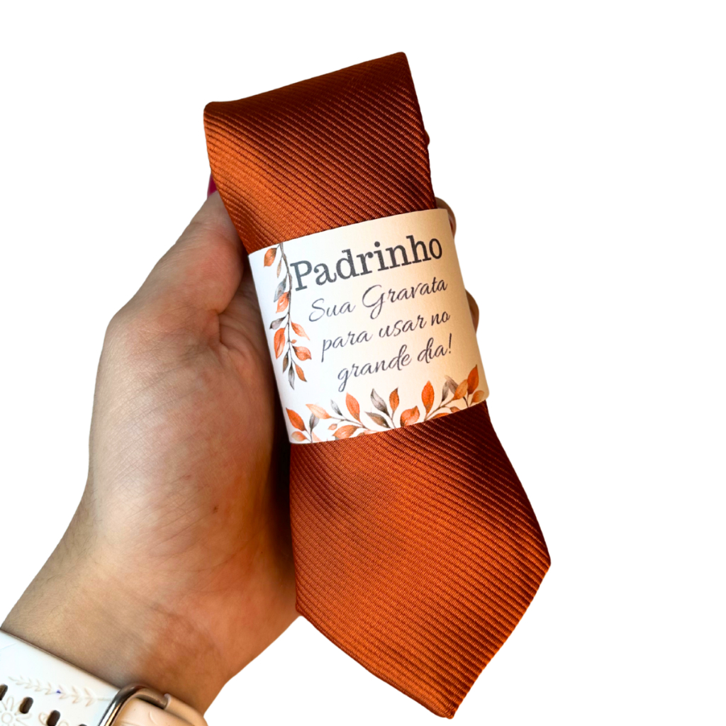 Kit Gravata Slim Masculina Prêmio Terracota com Tag Colorida, Tag Neutra ou Só Gravata para Casamento Padrinho Eventos em Oferta na Shopee
