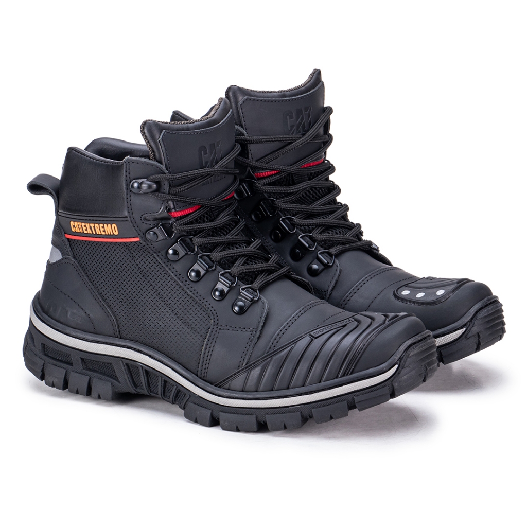 Bota Coturno Couro Via Livre C.A. Confortável Solado Costurado Catextremo Moto 020
