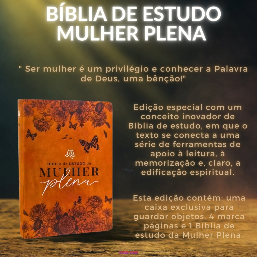 Bíblia Feminina De Estudo Com Caixa de Luxo | Biblia Sagrada Mulher Plena Nova Versão Internacional