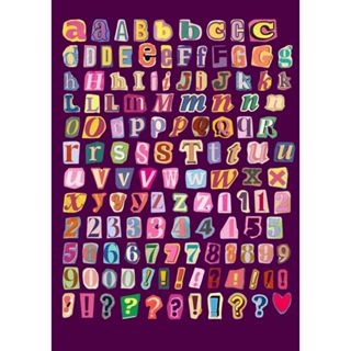 Kit 128 Adesivos Letras A a Z Journal, Números e Símbolos – Impressos em Papel Adesivo para Journal e Scrapbook em Oferta na Shopee