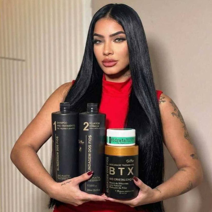 Combo Blindagem Dos Fios BioPlus Profissional - Kit Progressiva + Btx + Hidratação em Oferta na Shopee