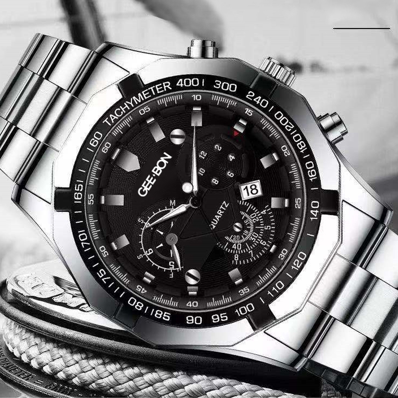 GEE·BON Masculino Aço Inoxidável – À Prova d'Água, Quartzo Automático,Luxo, Elegante,Premium em Oferta na Shopee