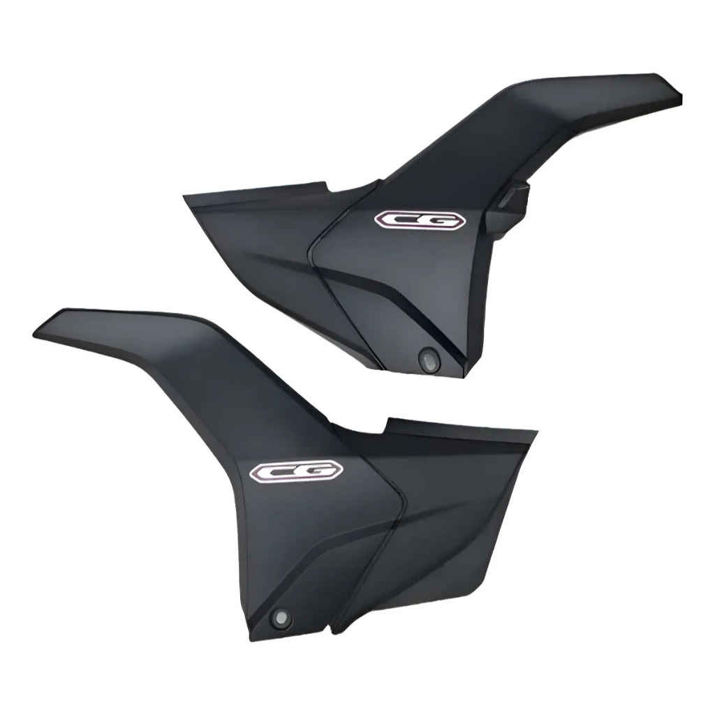Par Tampa Lateral Honda Cg Titan 150 Ex Esd 2014 2015 Preto em Oferta na Shopee