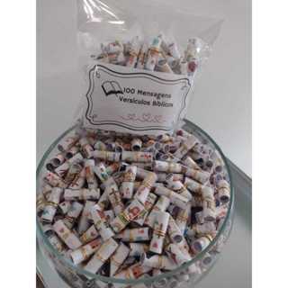 100 Frases enroladinha Biblicas Versiculos mensagem de fé Eventos encontros retiro igreja brinde lembrancinha em Oferta na Shopee