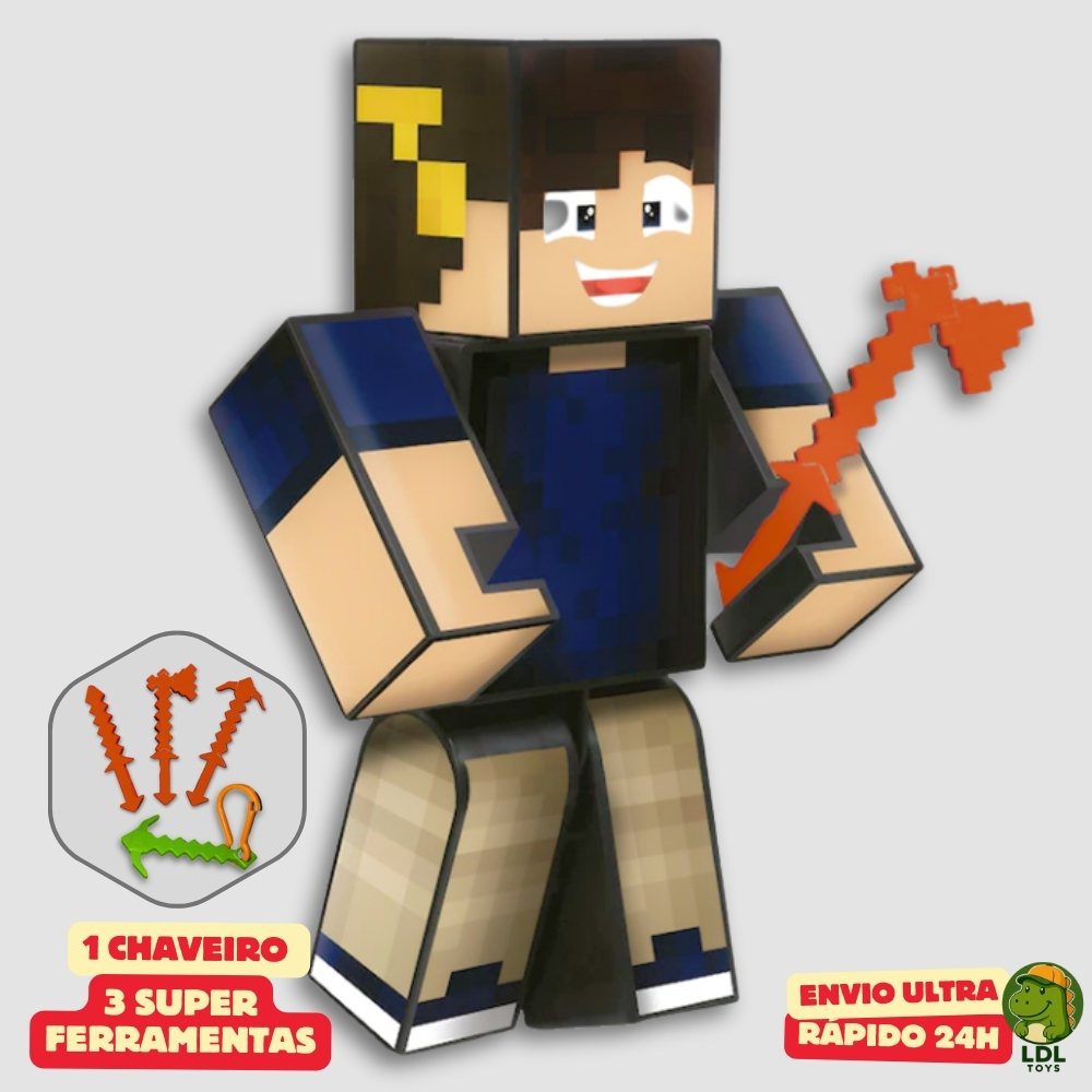 Boneco Marcelo DRV 15cm Articulado Acompanha 3 Ferramentas Youtuber Original Algazarra em Oferta na Shopee