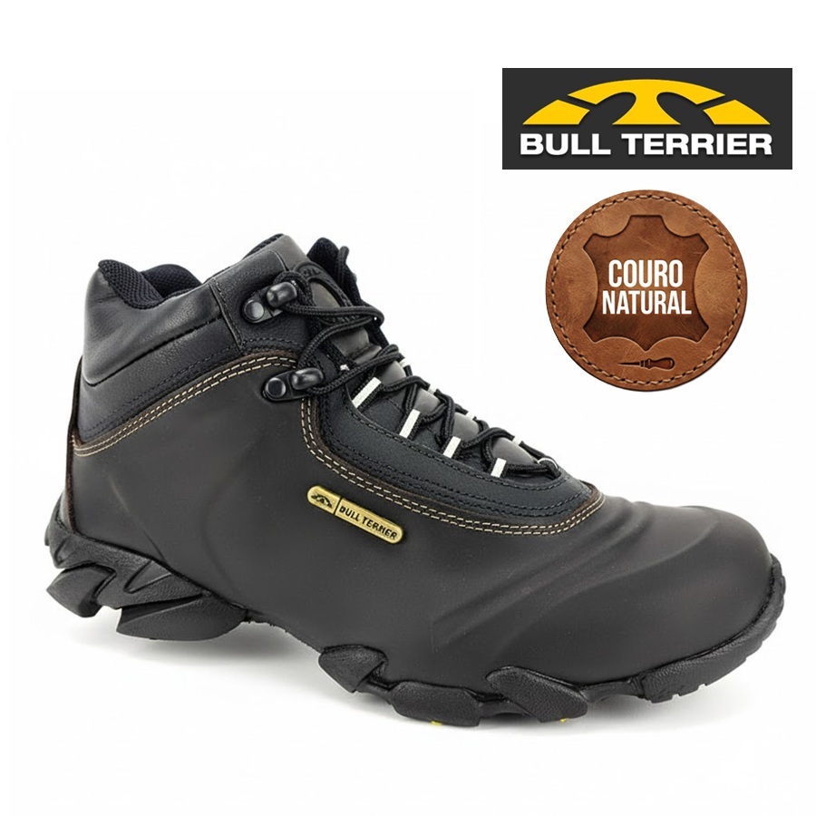 Bota Masculina Bull Terrier Attack Couro Natural Hidrofugado Original Com Nota Fiscal e Garantia