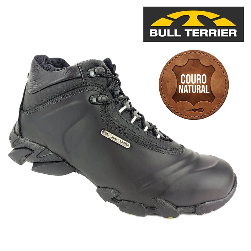 Bota Coturno Masculino Bull Terrier Attack Couro Natural Hidrofugado Com Nota Fiscal e Garantia