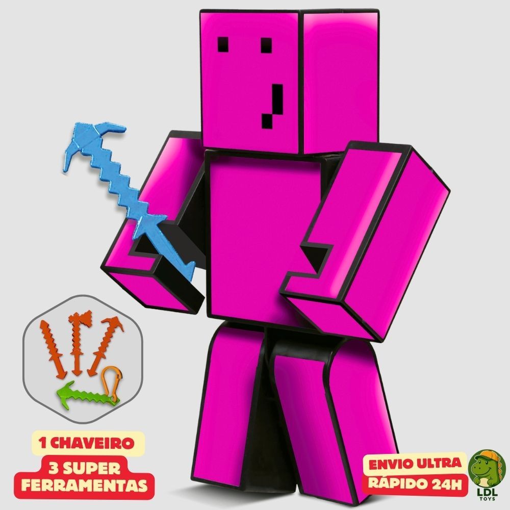 Boneco Melzinha 15cm Articulado Acompanha 3 Ferramentas Youtuber Algazarra em Oferta na Shopee