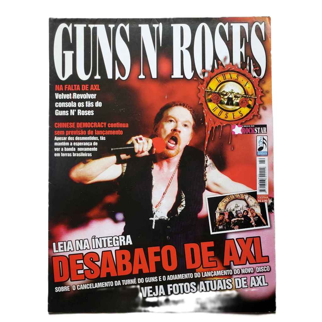 Revista Pôster Guns n' Roses Rockstar nº 98