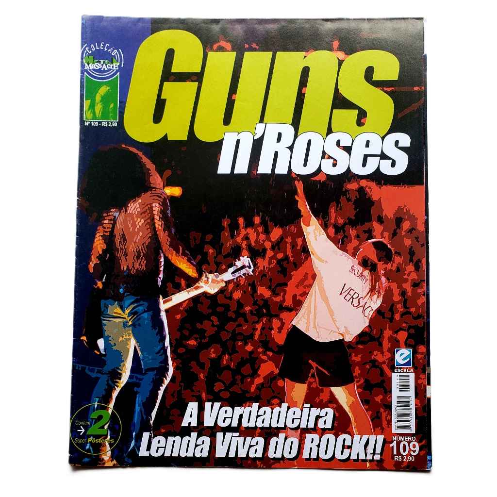 Revista Pôster Guns N' Roses Coleção Metal Massacre nº 109. Raro