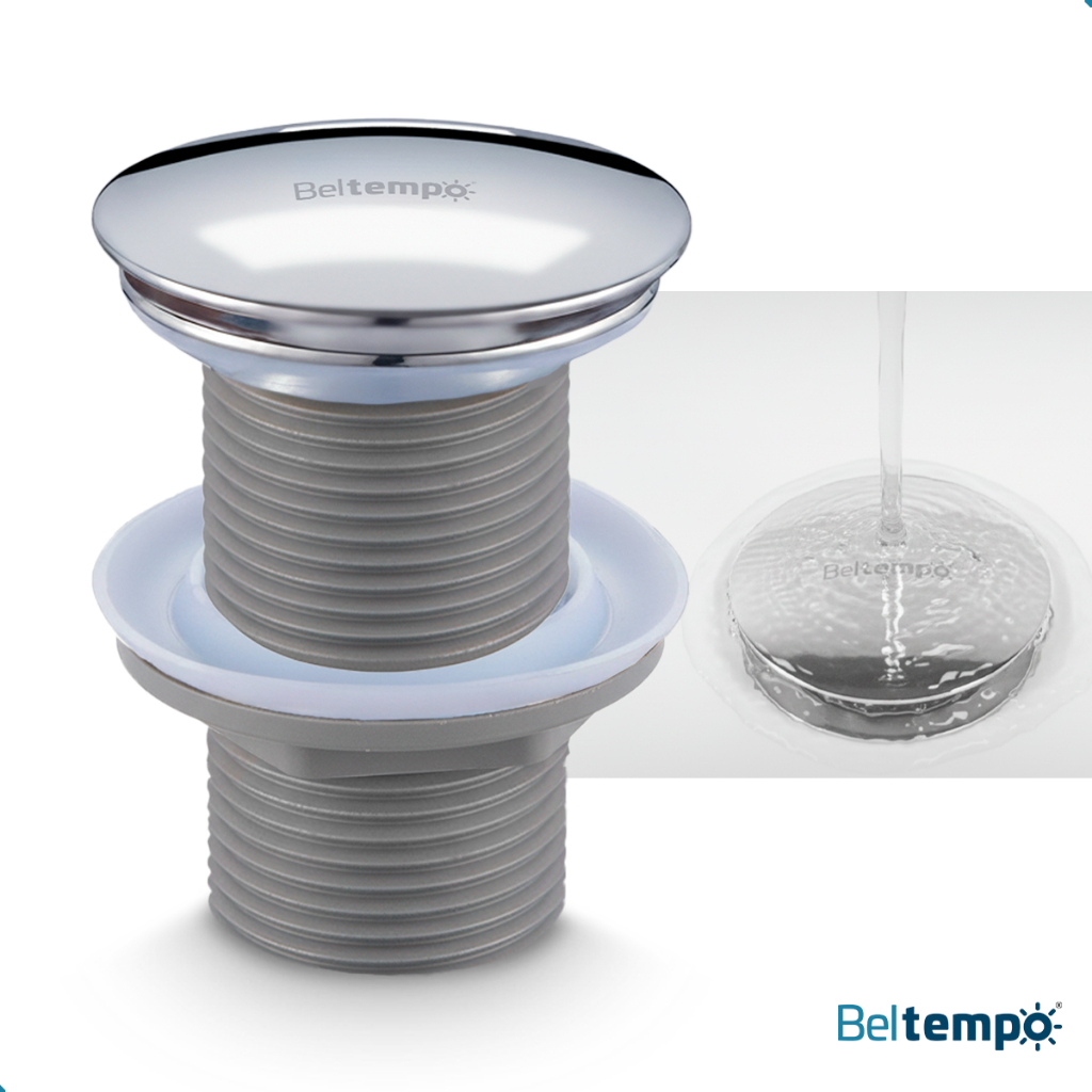 Válvula Click 1 1/4" Ralo Cuba Pia Banheiro Inox Cromada Beltempo em Oferta na Shopee