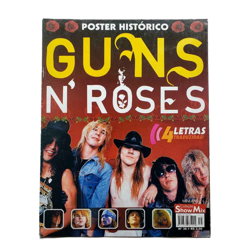 Revista Pôster Guns N' Roses Coleção Show Mix nº 06. Raro