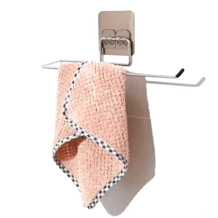 Suportes  27 cm Porta Papel Toalha Pano Prato Rolo de Papel Filme Alumínio Adesivo Parede Cozinha Sem Furos