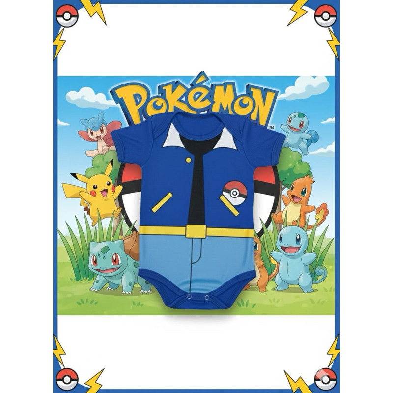 Body Infantil De Bebê Temático “POKÉMON” em Oferta na Shopee