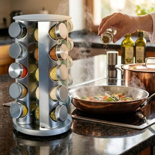 Porta Temperos Condimentos 20 Potes Giratório Alira Home em Oferta na Shopee