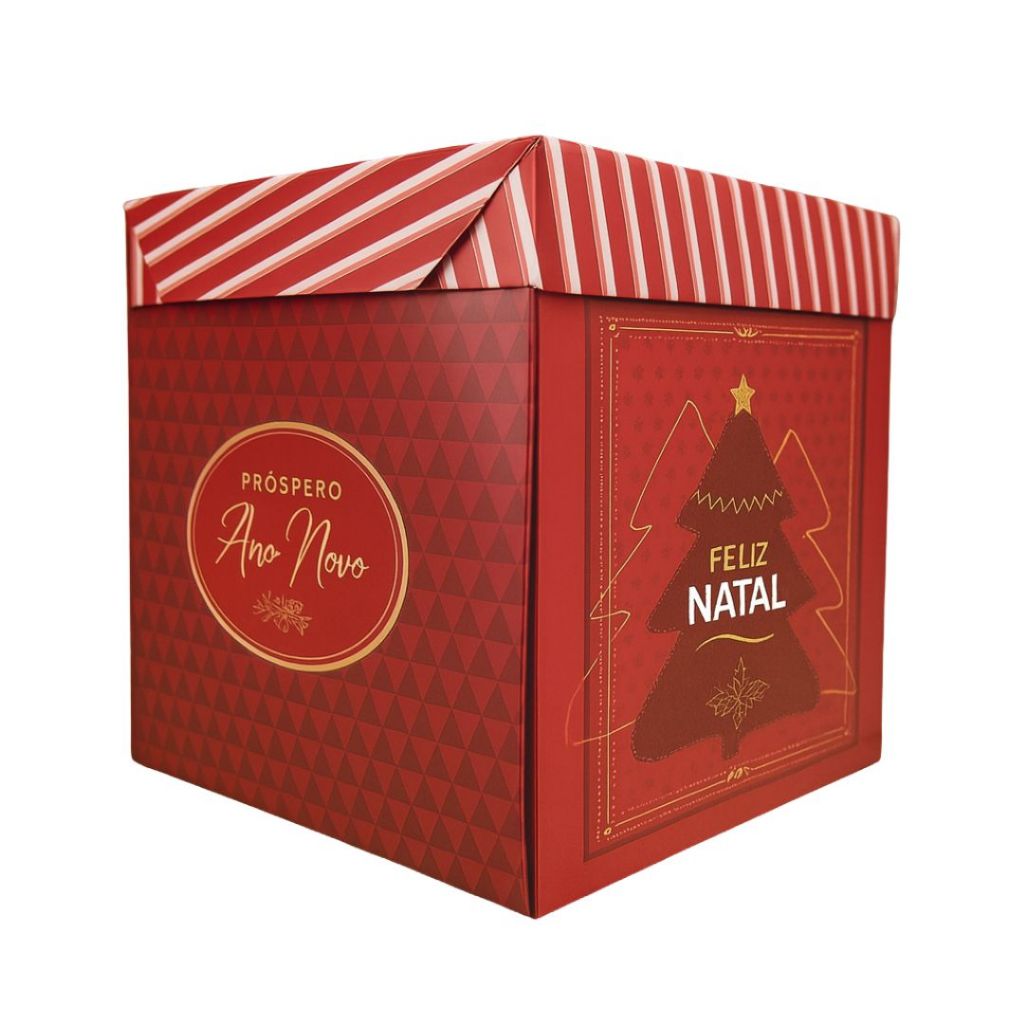 Detalhes do 30 CAIXA P/ PANETONE 350G/500G C/ BERÇO 15,5X15,5X15,5 CM NT114 (JR NATAL OUTLET 2025)