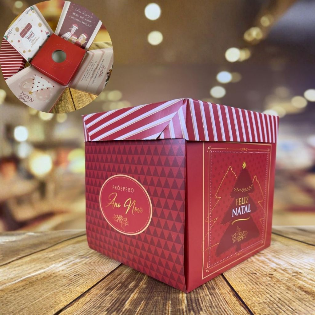 30 CAIXA P/ PANETONE 350G/500G C/ BERÇO 15,5X15,5X15,5 CM NT114 (JR NATAL OUTLET 2025)