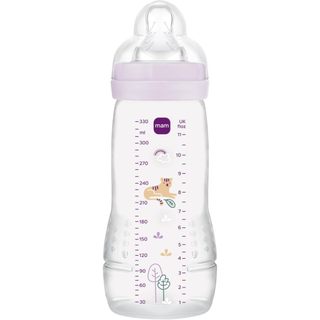 Mamadeira Mam Easy Active 330ml Com Bico No3 4m+ Rosa-claro Tigre ENVIO IMEDIATO NOTA FISCAL