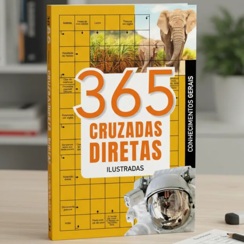 365 Palavras Cruzadas Diretas Ilustradas | Conhecimentos Gerais | Amarela Ilustrada
