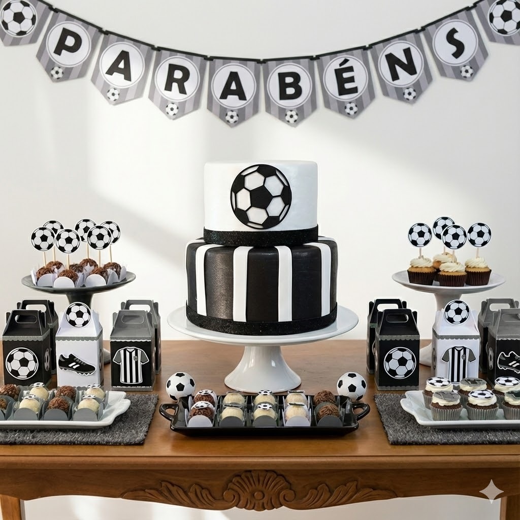 Bolo Fake Maquete Tema Futebol Mod4 Em Eva - 20x15 Cm em Oferta na Shopee