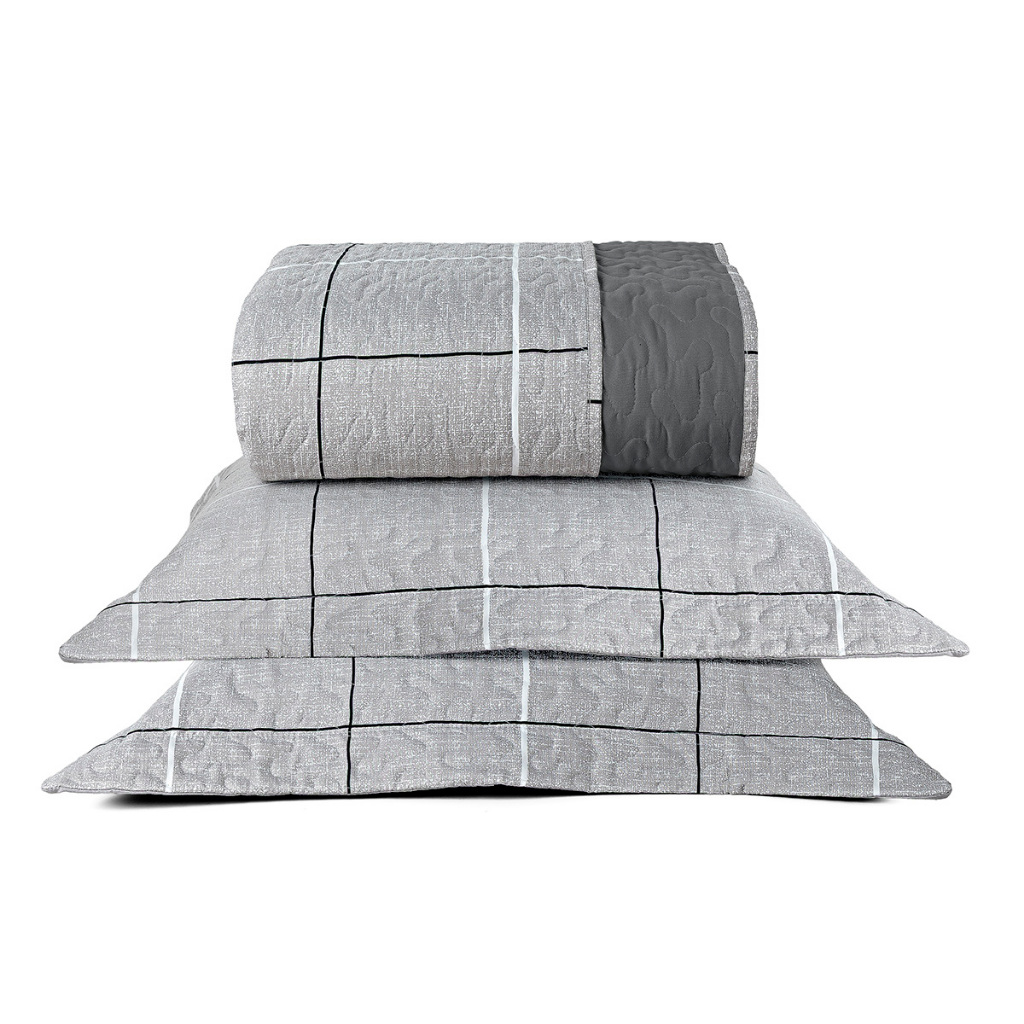 Kit Cobre Leito Dupla Face Casal Queen 3 Peças Micropercal 200 Fios - Avere