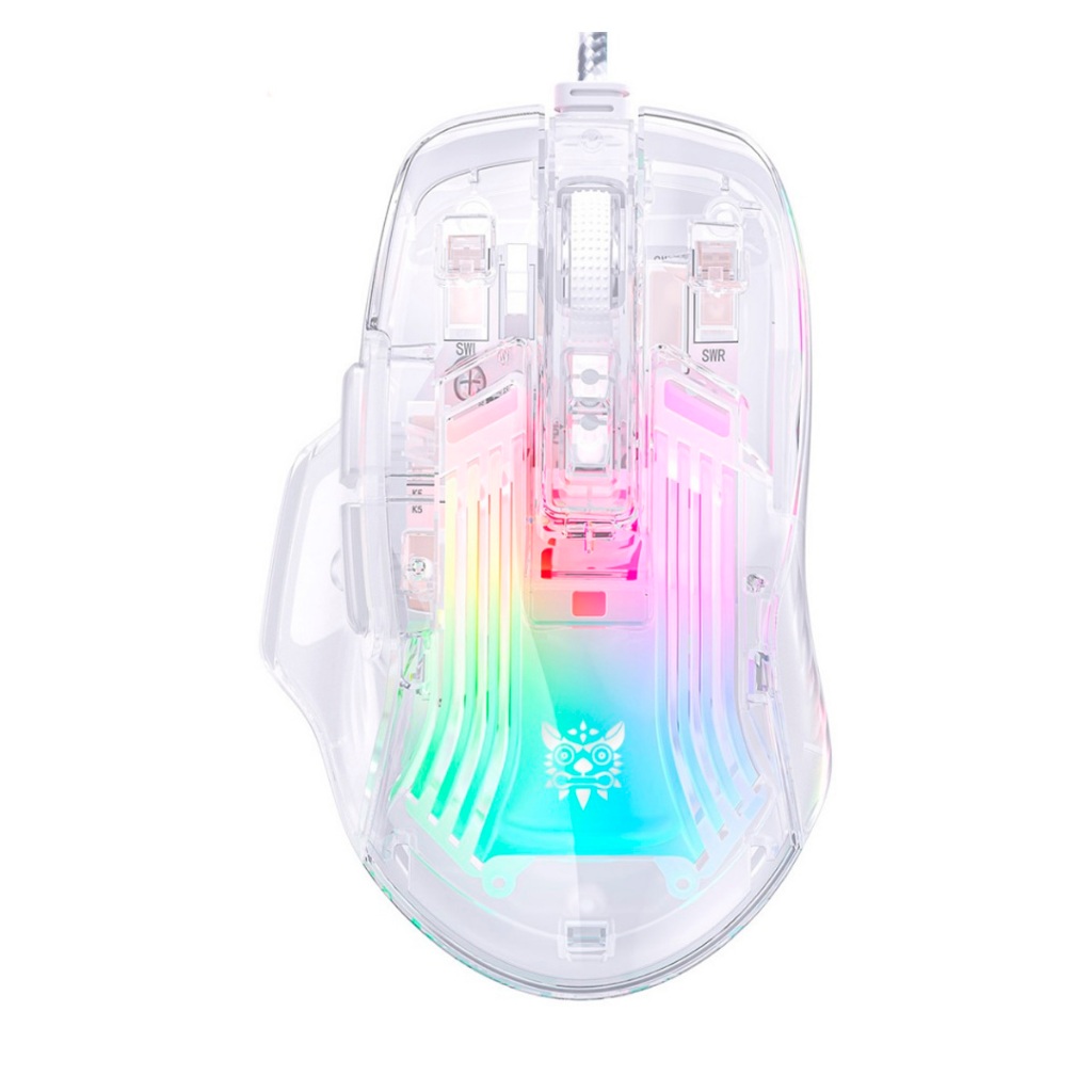 Mouse Gamer Onikuma CW923 12800 DPI 7 Botões RGB Branco