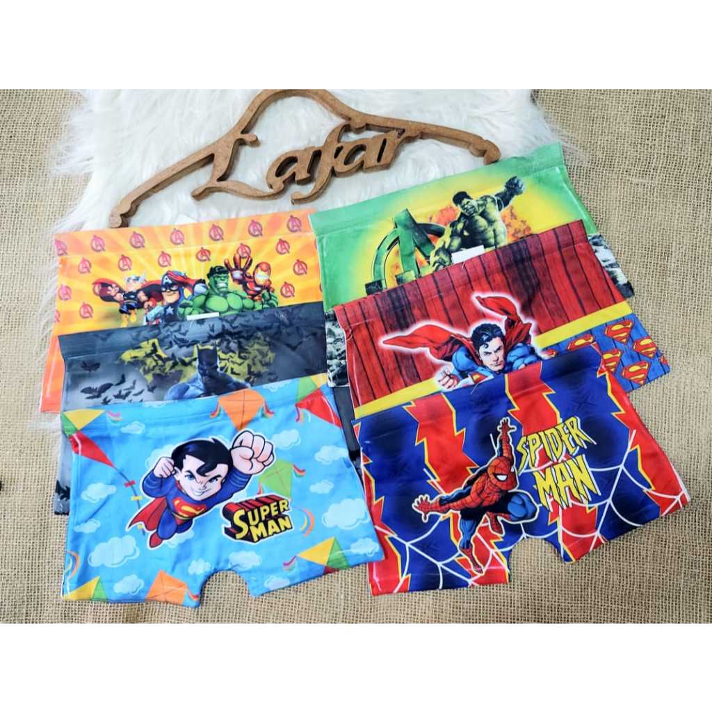 Cueca Box menino Infantil Desenho Personagens Sublimados sunga banho praia piscina presente menino em Oferta na Shopee