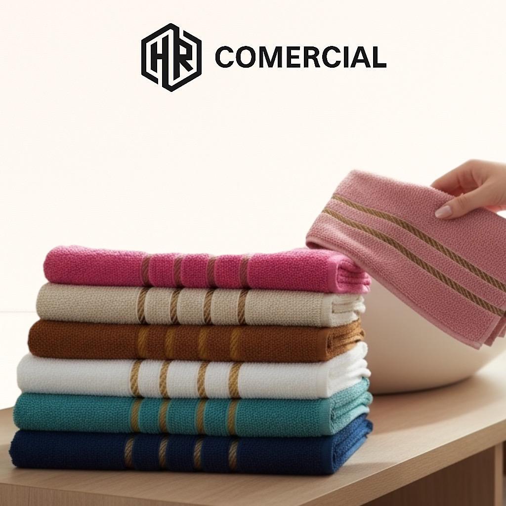 Kit 6 Toalhas Rosto Dubai 100% Algodão Alta Absorção 65x45cm em Oferta na Shopee