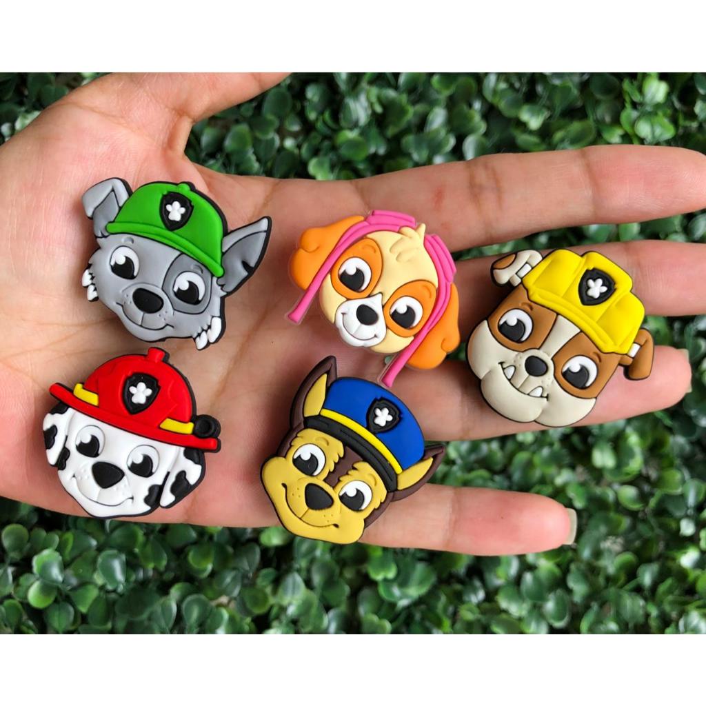 Pin Botton Charm para Babuche Croc Patrulha Canina - Kit c/5