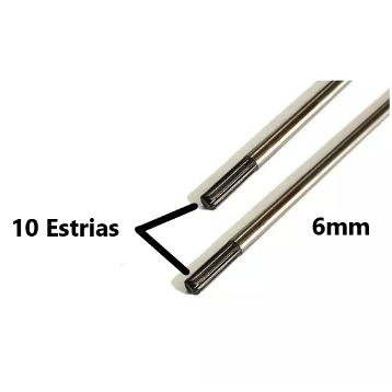 Eixo Cardan Para Roçadeira Shindaiwa C230 T230 DC230 10 Estrias 6mm em Oferta na Shopee