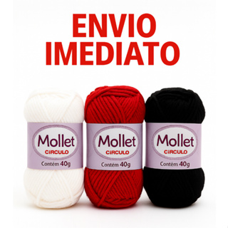 Lã Mollet Círculo 40g Para Tricô/Crochê em Oferta na Shopee