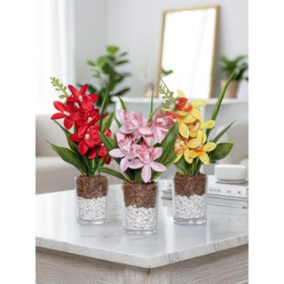 Plantas Decorativas Vasinhos Arranjo Artificial Mesa KIT 3 CHUVA DE OURO em Oferta na Shopee