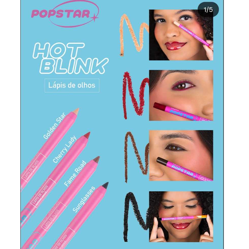 LÁPIS DE OLHOS HOT BLINK  POPSTAR HBE2402