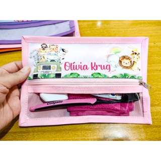Organizador higiene -  porta escova infantil - personalizado com nome do seu filho em Oferta na Shopee