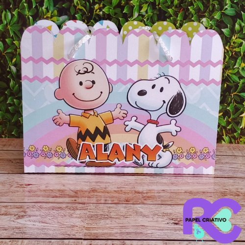 SACOLINHA SNOOPY PERSONALIZADA | SACOLINHA NUVEM | LEMBRANCINHA | SACOLA PERSONALIZADA | ANIVERSÁRIO SNOOPY |
