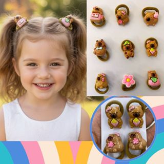 2Pares laço de Capivara Elástico de Cabelo Infantil para Cabelo de Criança, Design Capyvara Fofo em Oferta na Shopee