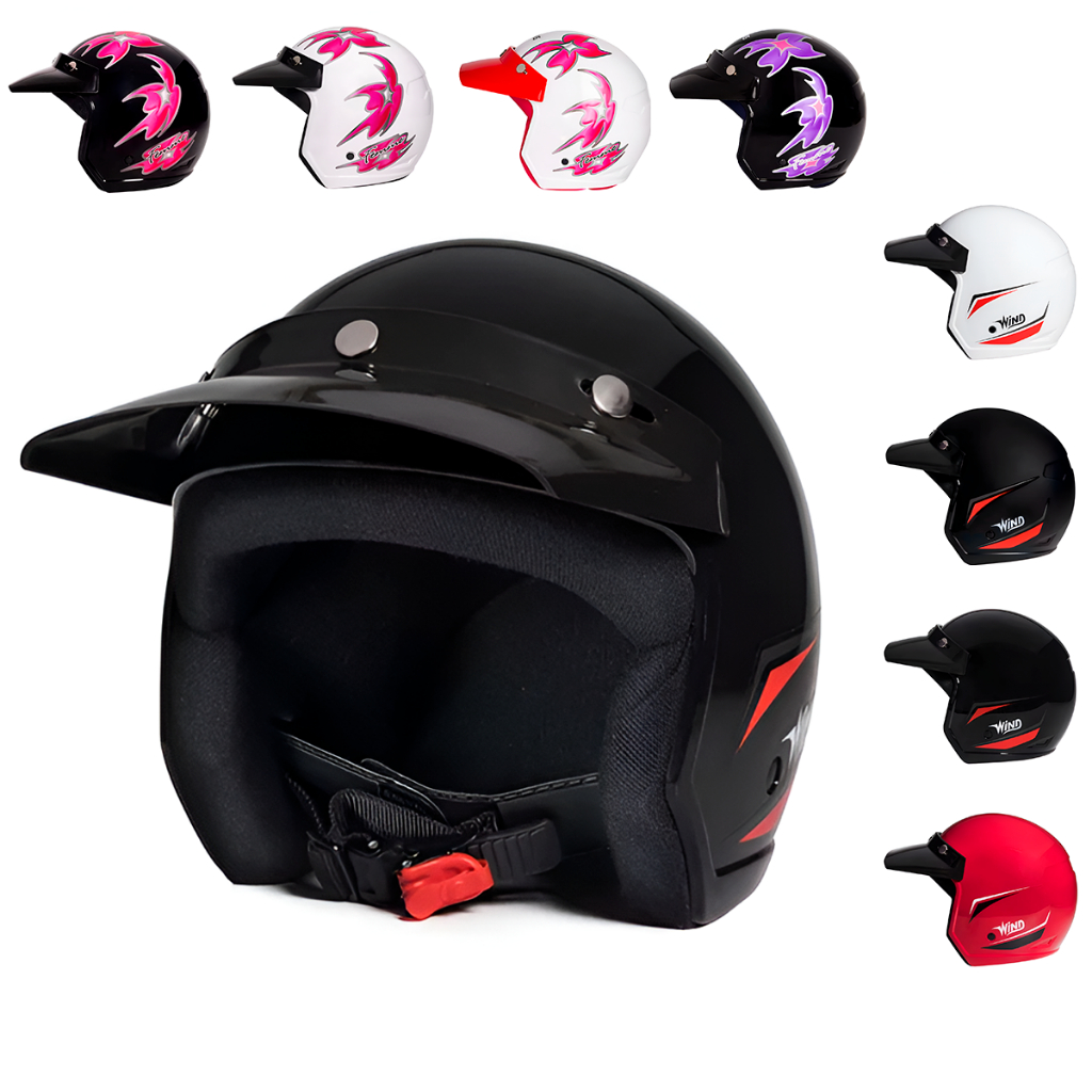 Capacete Aberto Taurus Wind Tecno Com Viseira - Todas As Cores