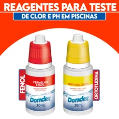 Reagentes Soluções Para Análise De Cloro e Ph Para Água De Piscinas Domclor