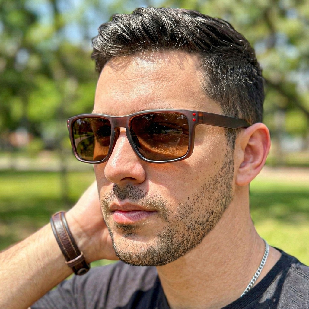 Óculos de Sol Masculino Polarizado Pesca Tendência Proteção UV400