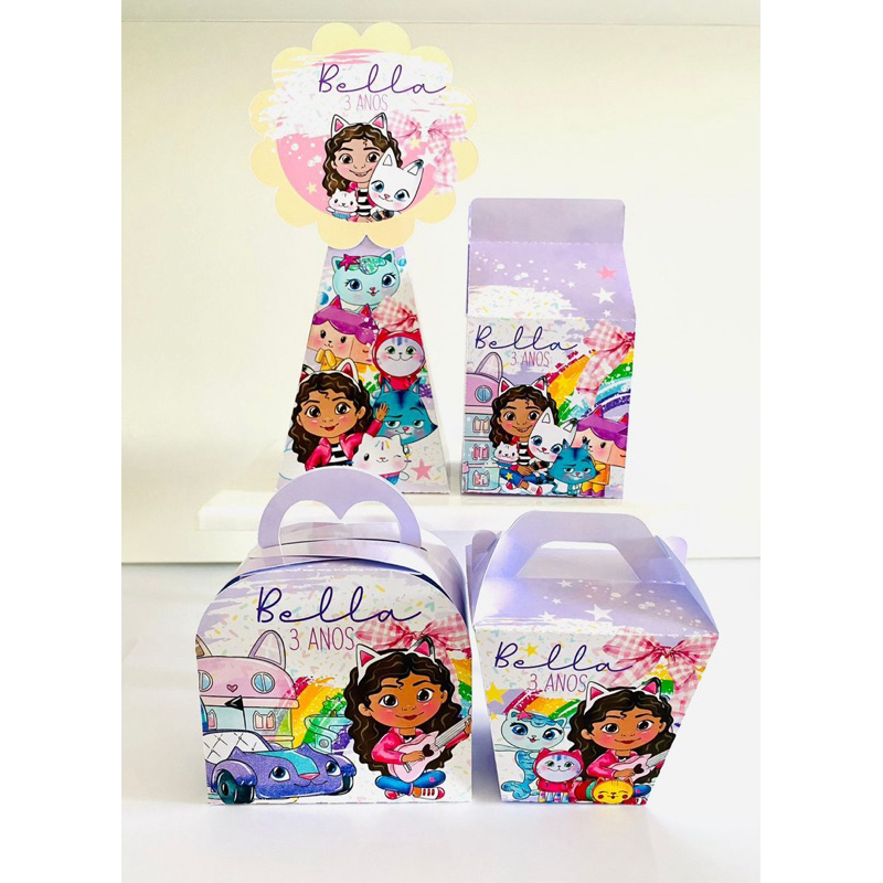 Personalizado Casa Mágica de Gabby/kit festa Casa Magica de Gabby/Pega e monte/Lembrancinhas￼