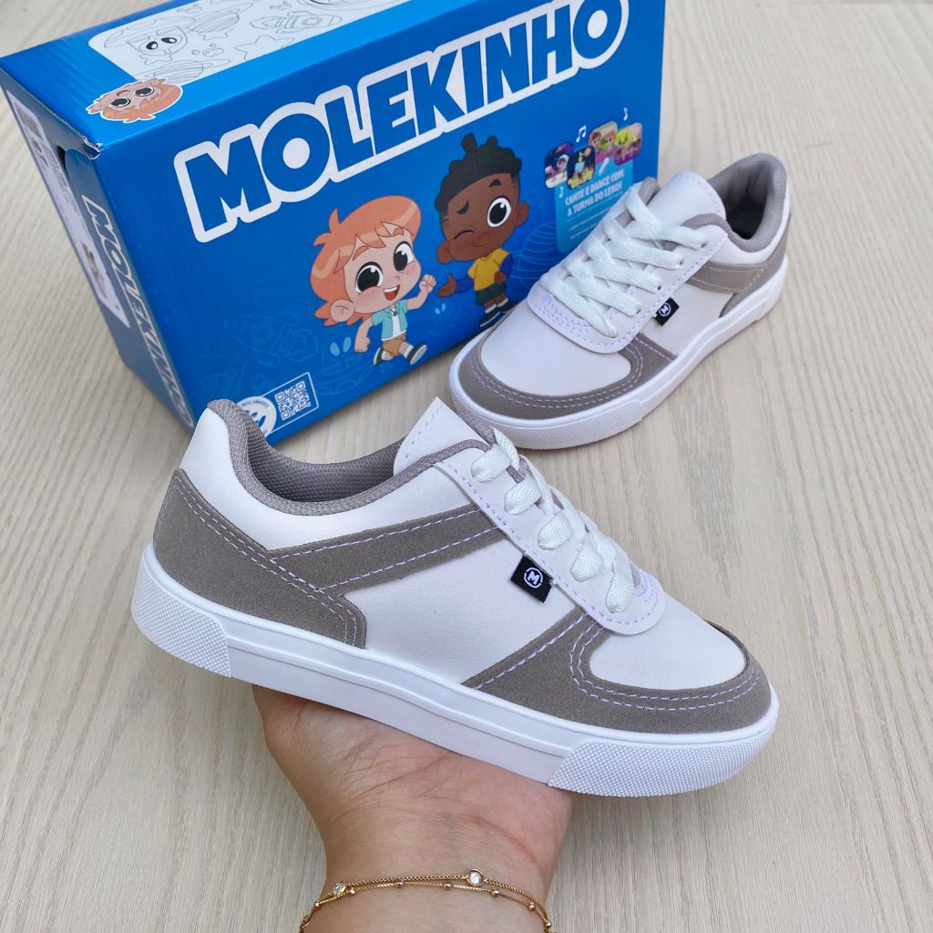 Tênis Sapato Infantil Menino Molekinho Rústico Confortável Casual Lançamento Escola Passeio