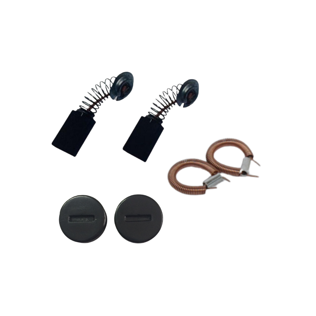 Kit 4100NH2 Mola + Ttampa Porta Escova + Carvão Serra Marmore Makita 4100NH 4100NS CC2014 CC2016