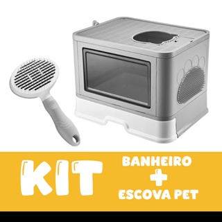kit Banheiro de Gato Caixa de Areia com Pá + Escova Pet em Oferta na Shopee