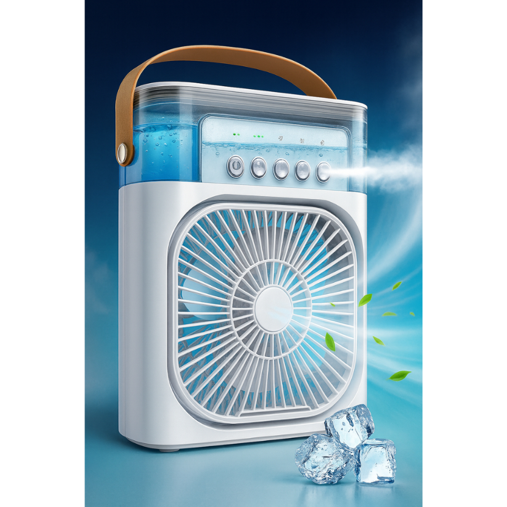 Ventilador/Umidificador Portátil com Led