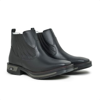 Bota Botina Country Couro Confortavel Masculina Rodeio Premium