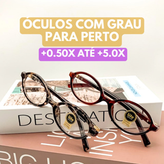 Óculos Grau +0.50 até +5.0 Leitura Perto Armação Acetato Retro Oval Várias Cores Feminino em Oferta na Shopee