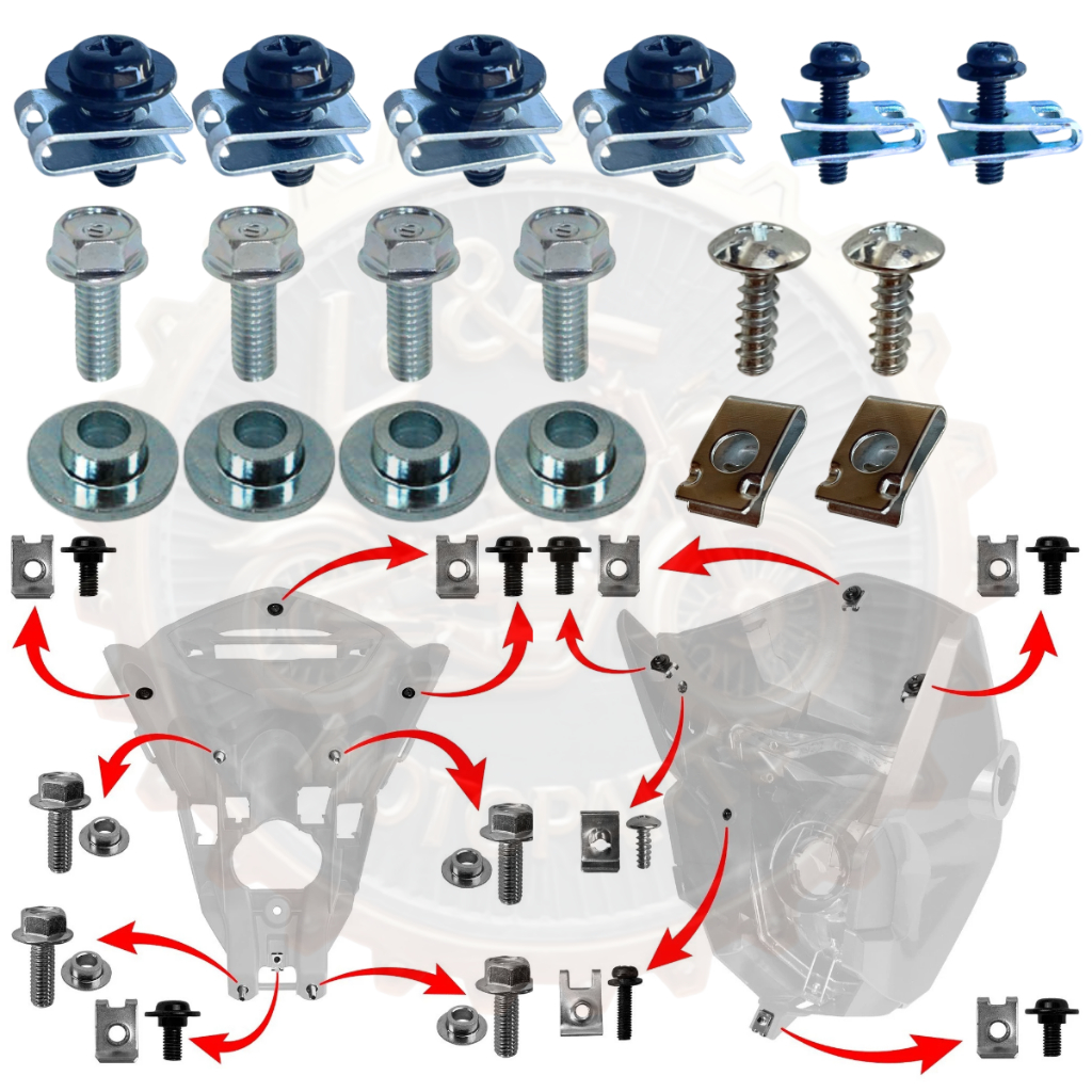 Parafusos para Carenagem do Farol Aplicacao Motos Honda CG 125-150-160 2014 a 2021 em Oferta na Shopee