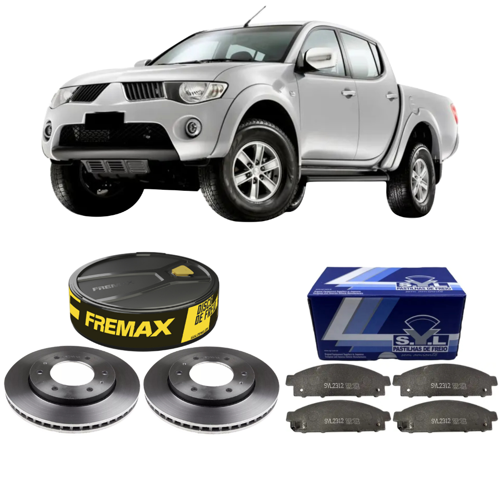 Disco de Freio Fremax + Pastilha Syl Diant L200 Triton 2008 A 2020