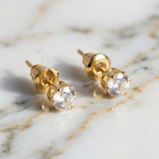 Brincos Feminino Ponto de Luz Zircônia Banhado em Ouro 18k Elegante e Sofisticado Envio Rápido em Oferta na Shopee