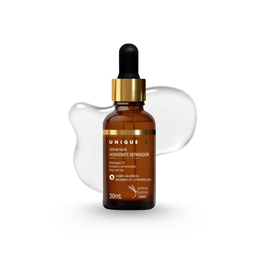 Sérum Facial Hidratante Reparador – Hidratação Profunda com 3 Ácidos Hialurônicos e Niacinamida  Brascare - 30 mL